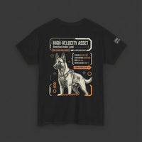 Load image into Gallery viewer, High-Velocity Reactive Asset - Belgian Malinois K9 Performance Tee