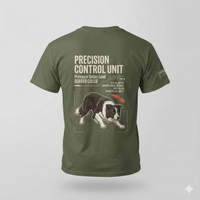 Load image into Gallery viewer, Pressure Creates Precision — Reactive Under Load, Border Collie K9 Performance Tee