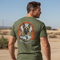Load image into Gallery viewer, No Recall No Regrets Military K9 T-Shirt | German Shepherd Handler Comfort Colors 1717 | Tactical MWD Paratrooper Graphic Tee