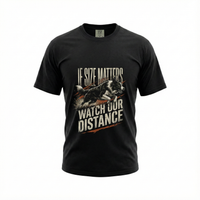 Load image into Gallery viewer, If Size Matters, Watch Our Distance T-Shirt — Performance Tee for High-Drive Dogs &amp; Their Handlers