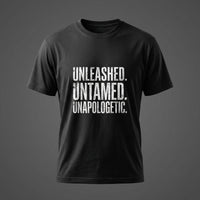 Load image into Gallery viewer, Unleased.  Untamed.  Unapologetic.  Dog Sport T-Shirt, High-Drive Dog Handler Apparel
