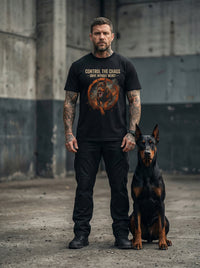 Load image into Gallery viewer, Control the Chaos Doberman T-Shirt — Drive Without Mercy