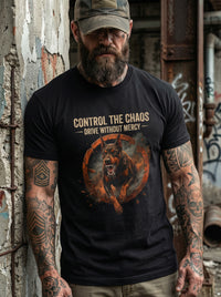 Load image into Gallery viewer, Control the Chaos Doberman T-Shirt — Drive Without Mercy